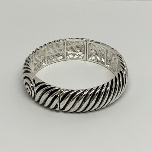 Spiral Textured Bangle Bracelet