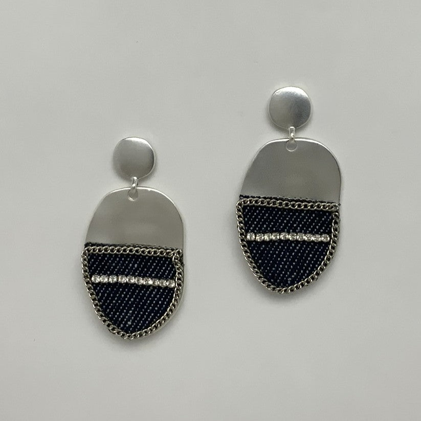 Denim Design w/Link Drop Earrings