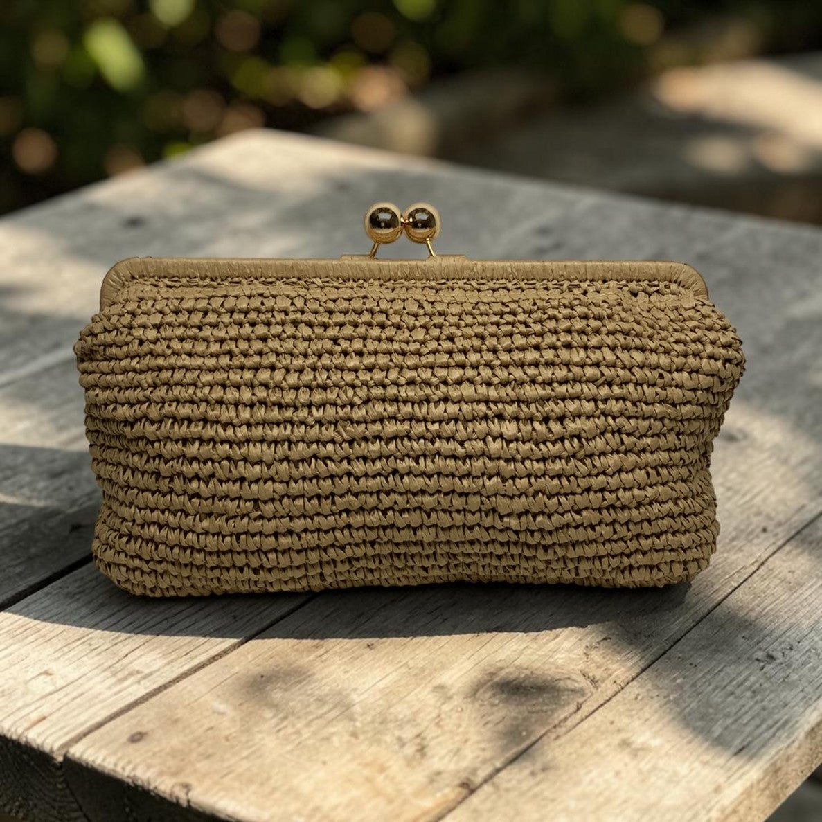 Crotched Twine Clutch/Crossbody Purse
