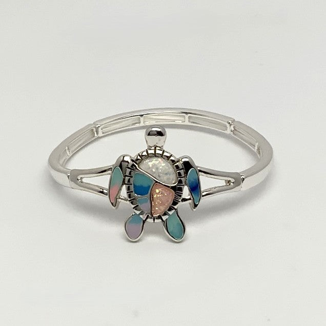 Turtle Stone Decorated Stretch Bracelet