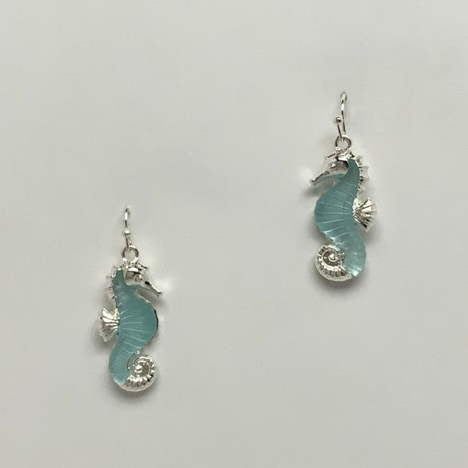 Matte Enamel Seahorse Earrings