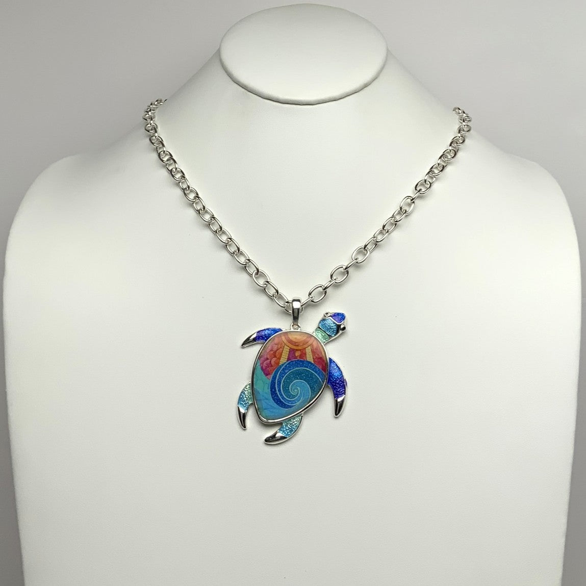 Aquatic Design Turtle Necklace