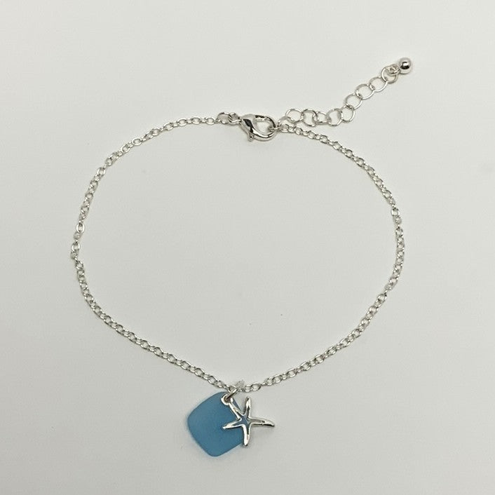 Starfish w/Sea Glass Pendant Anklet