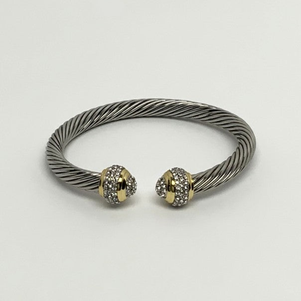 Open Crystalized Ends Bracelet
