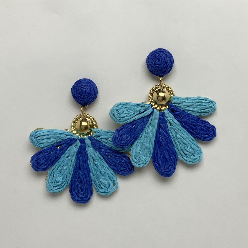 Twine Half Flower Drop Earrings