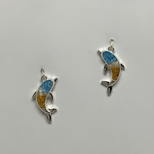 Dolphin w/Crystal Decorated Earrings