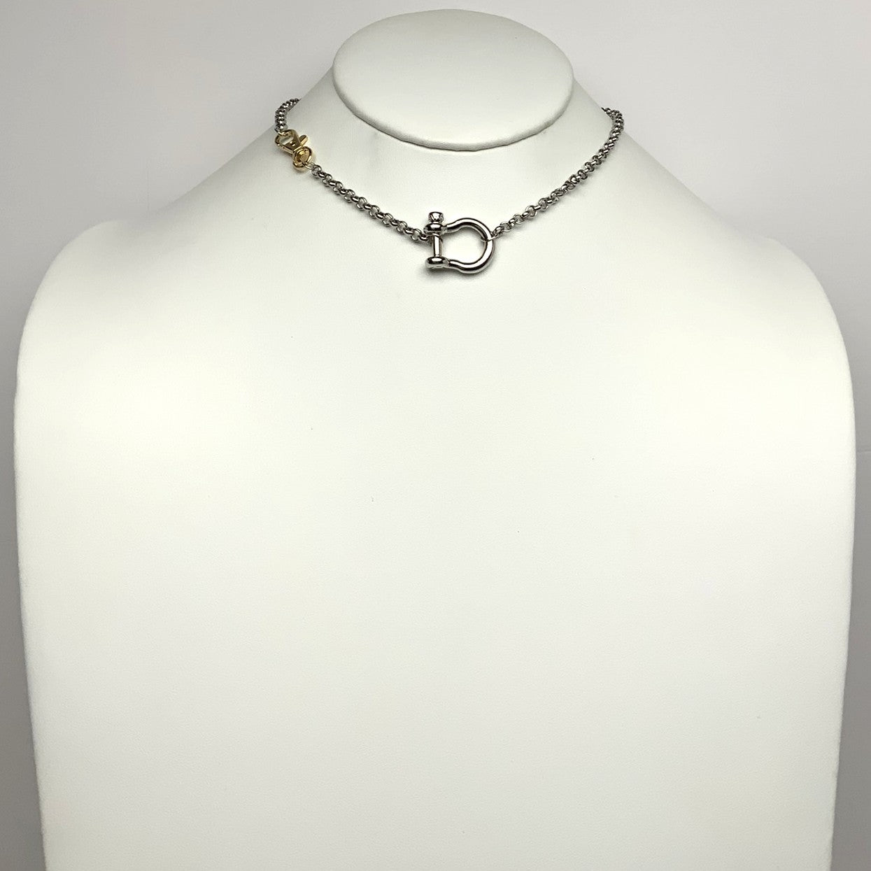 Horseshoe Shape Metal Pendant Necklace