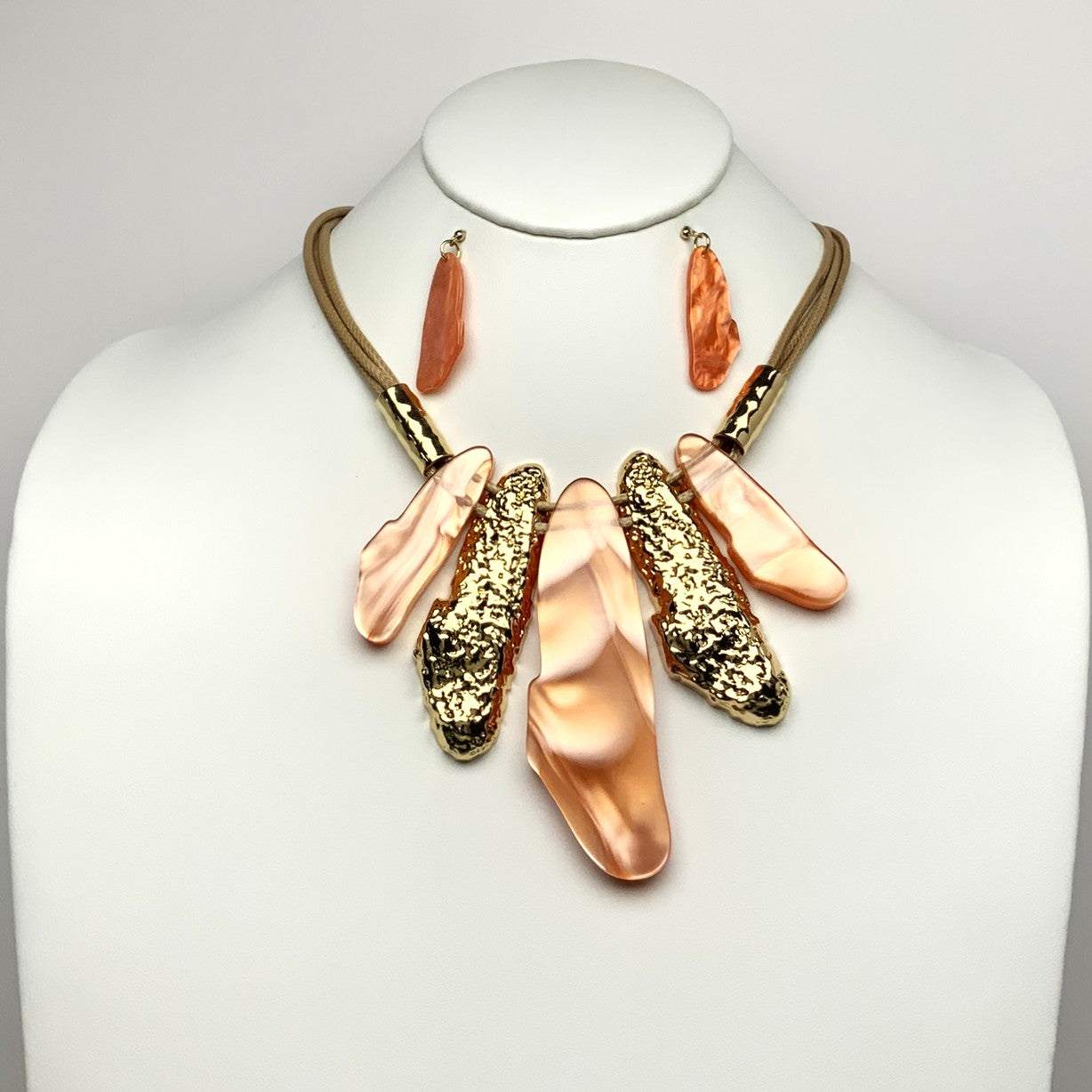 Lucite Statement Design Necklace
