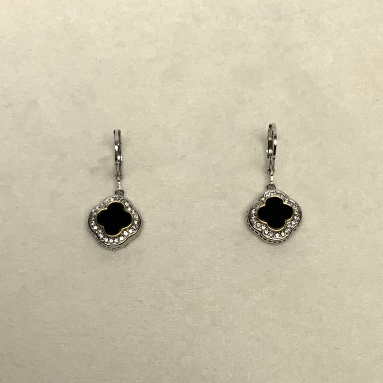 Designer Look "+" CZ and MOP Earring