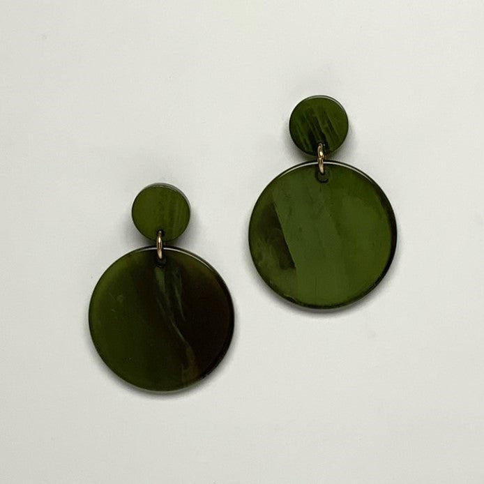Lucite/Acrylic Circle Disc Drop Earring