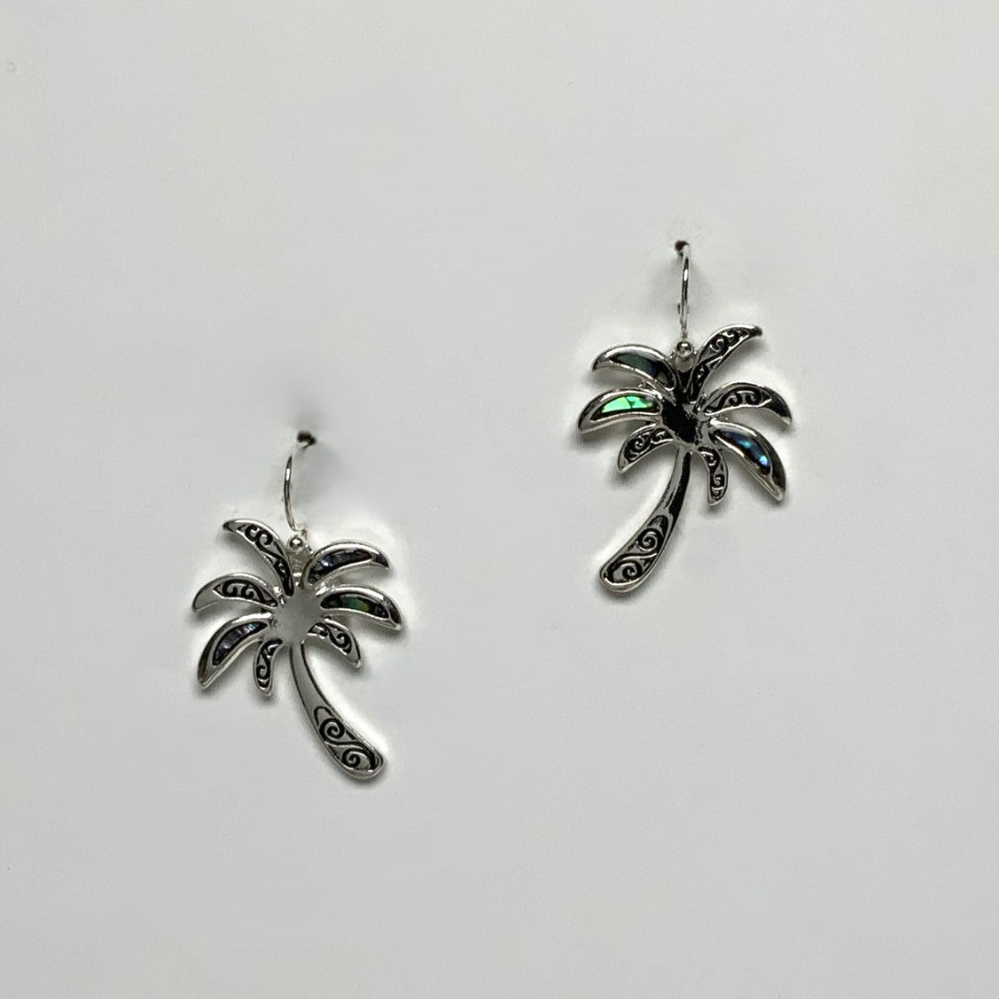 Designer Look Shell and Metal Palm Tree Earring