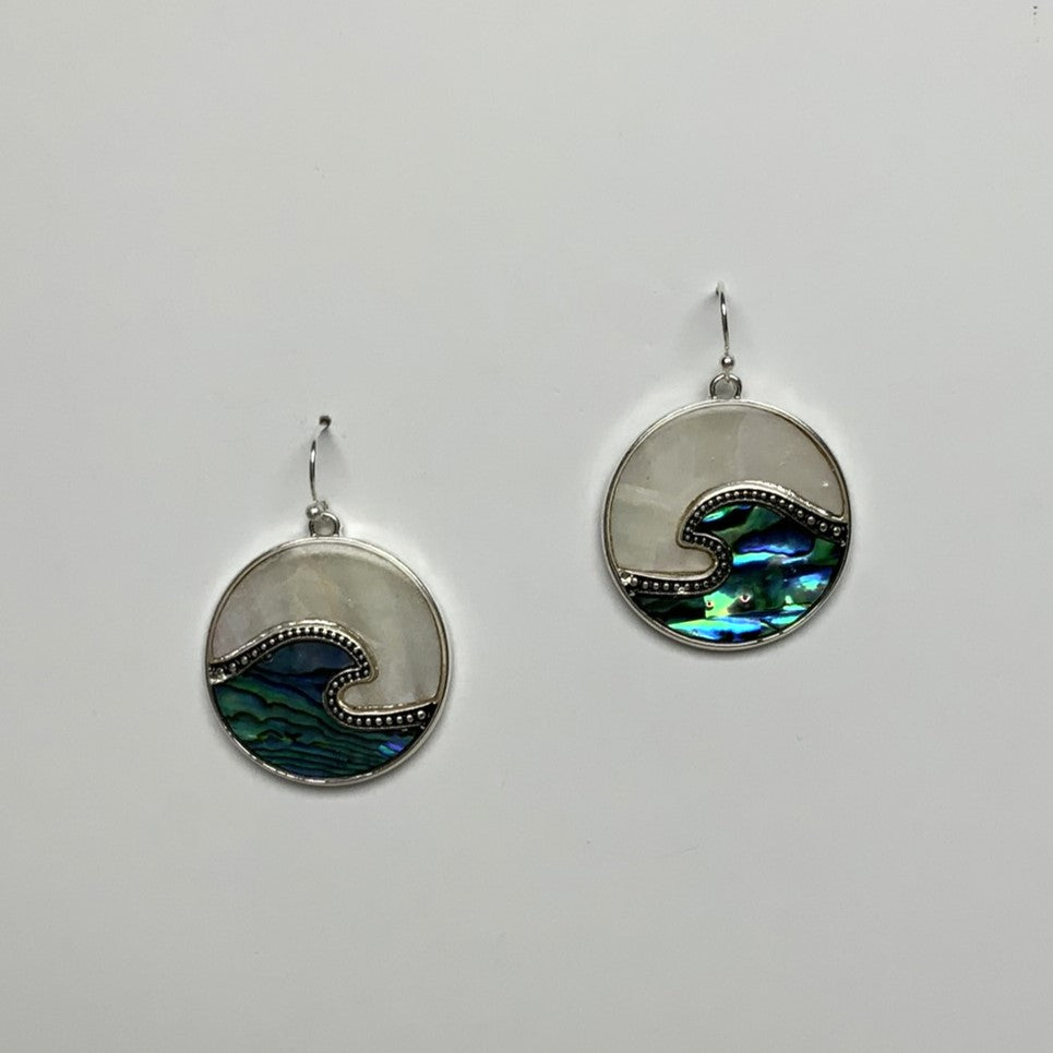 Shell Look Circle Drop Earring