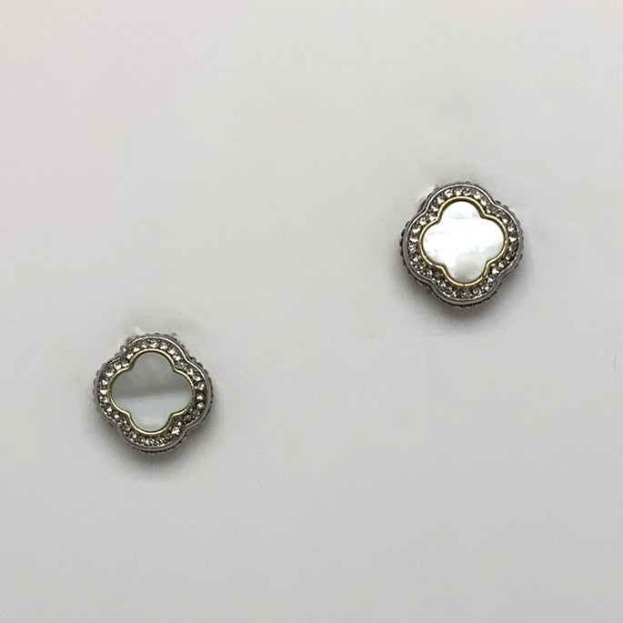 Designer Look "+" CZ Clip Earring
