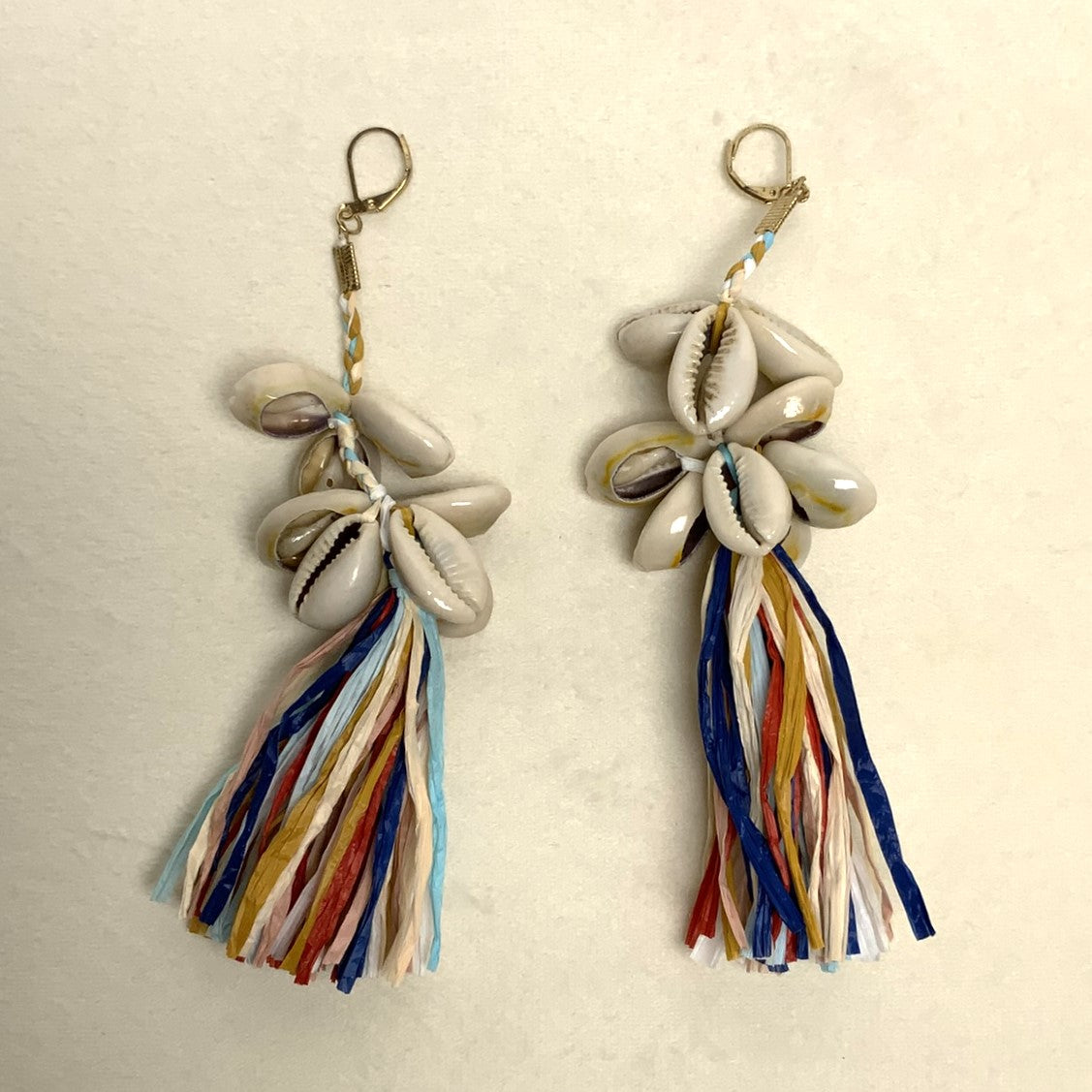 Cowrie Shell Cluster Tassel Earring
