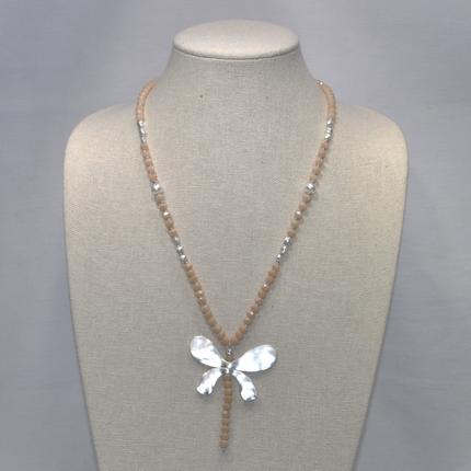 Rhinestones with Brushed Metal Butterfly Design