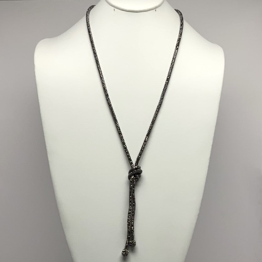 Long Rhinestone Bling with Knot and Tassel