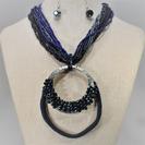 Crystal and Seed Bead Circle Necklace