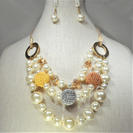 Pearl and Seed Bead Necklace Set