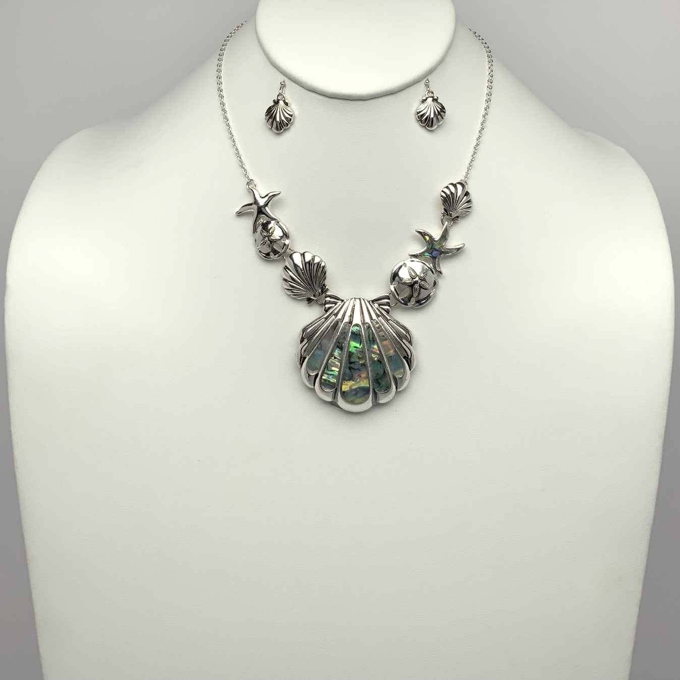 Nautical Pendant Link Necklace Set
