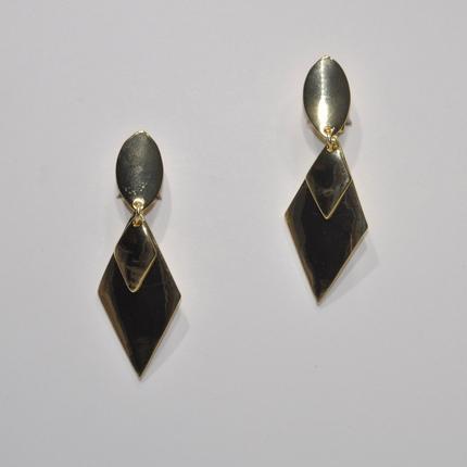Two Layer Kite Shape Clip Earring