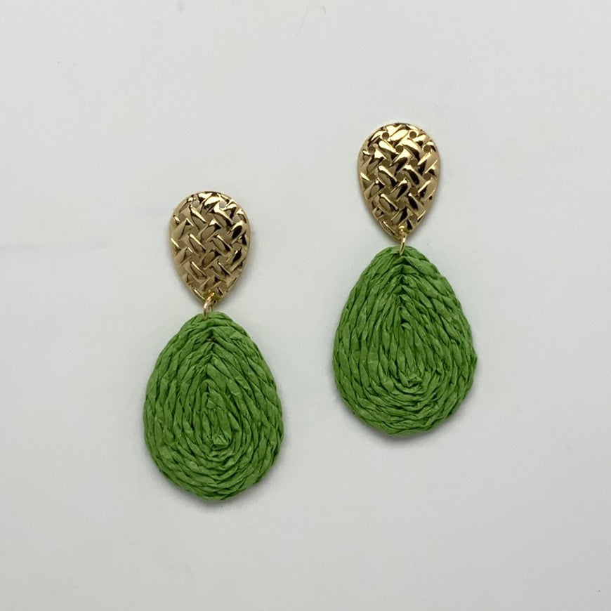 Paper Twine Teardrop Earrings