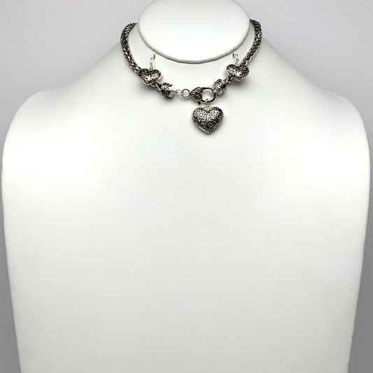 Western Heart Clasp Necklace Set