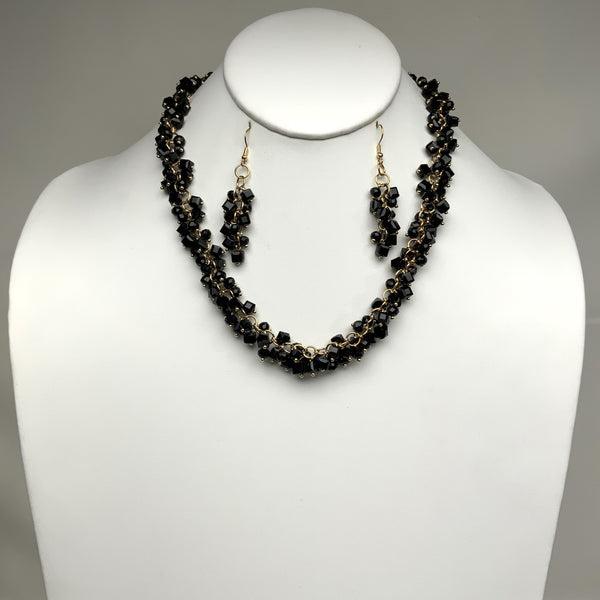 Cube Bead Necklace Set