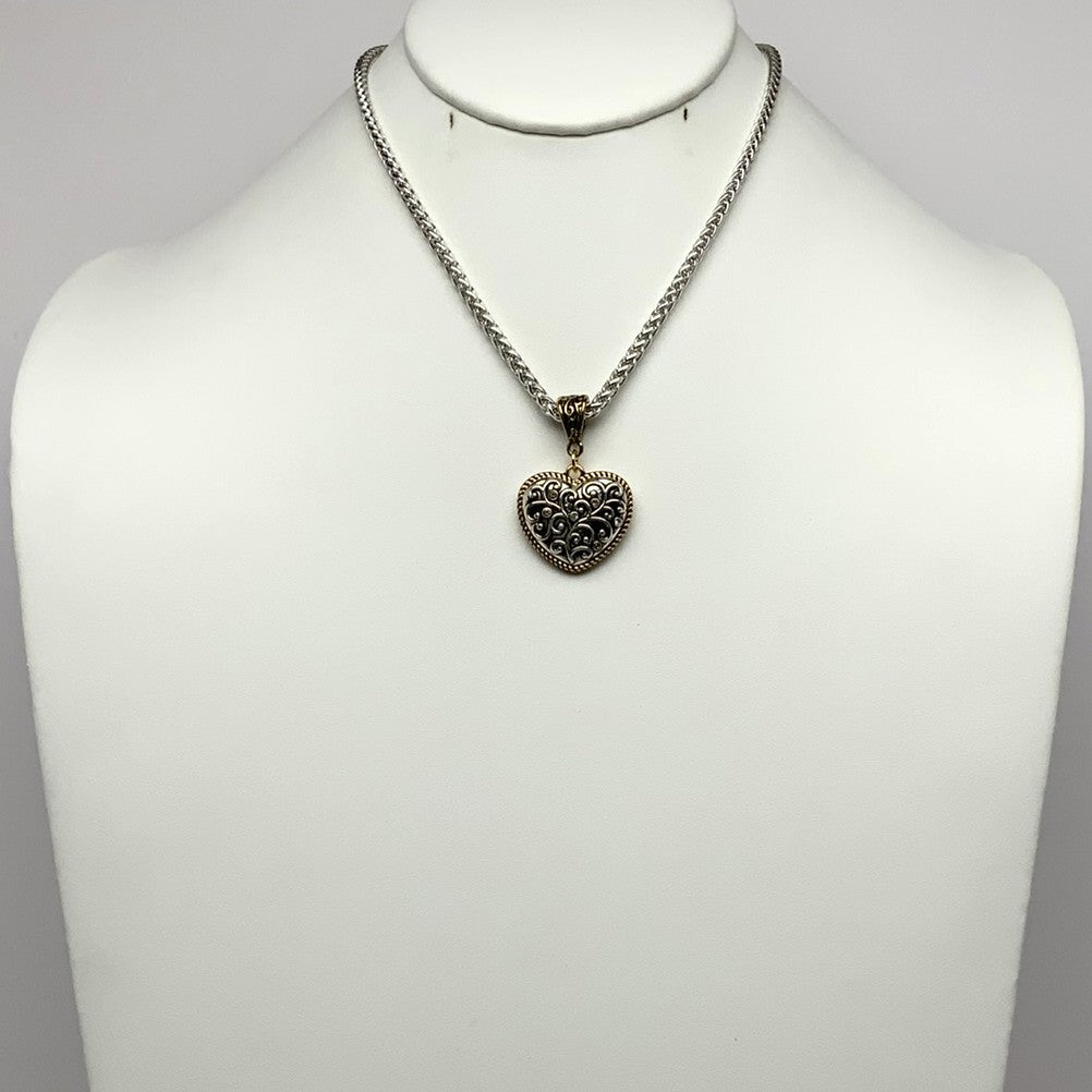 Western Heart Pendant Chain Necklace