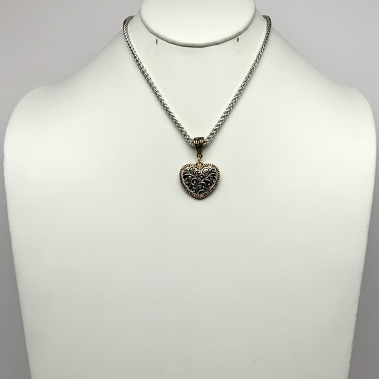 Western Heart Pendant Chain Necklace