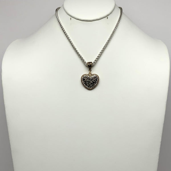 Western Heart Pendant Chain Necklace