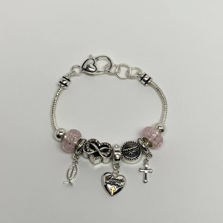 Beaded Charms Religious Bracelet