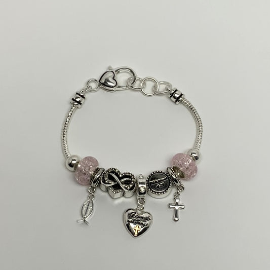 Beaded Charms Religious Bracelet