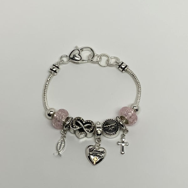 Beaded Charms Religious Bracelet