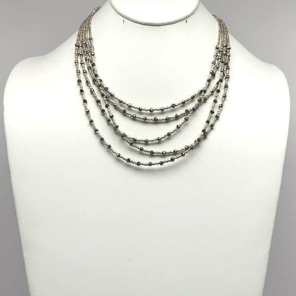 Small Beaded Crystal Necklace