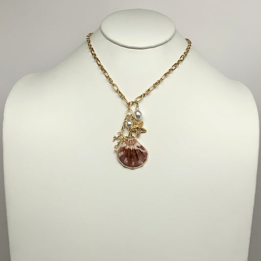 Seashell Sea life Charm Necklace