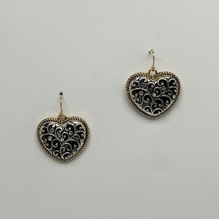 Western Heart Drop Earrings