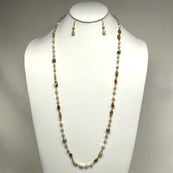 Crystal Beaded Necklace Set