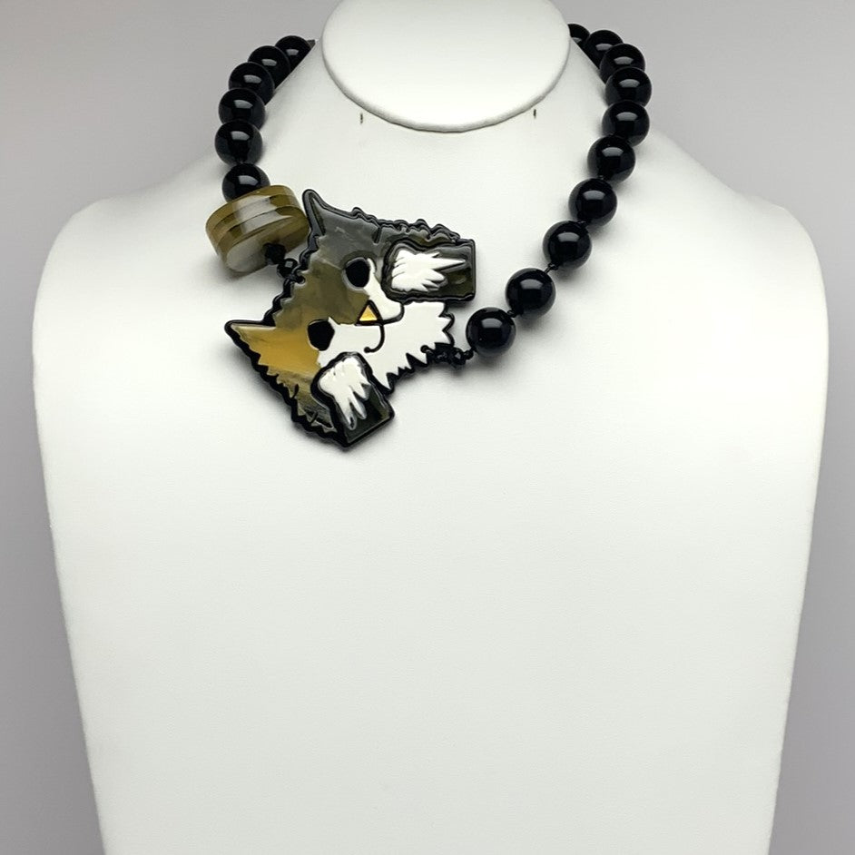 Lucite Cat Necklace