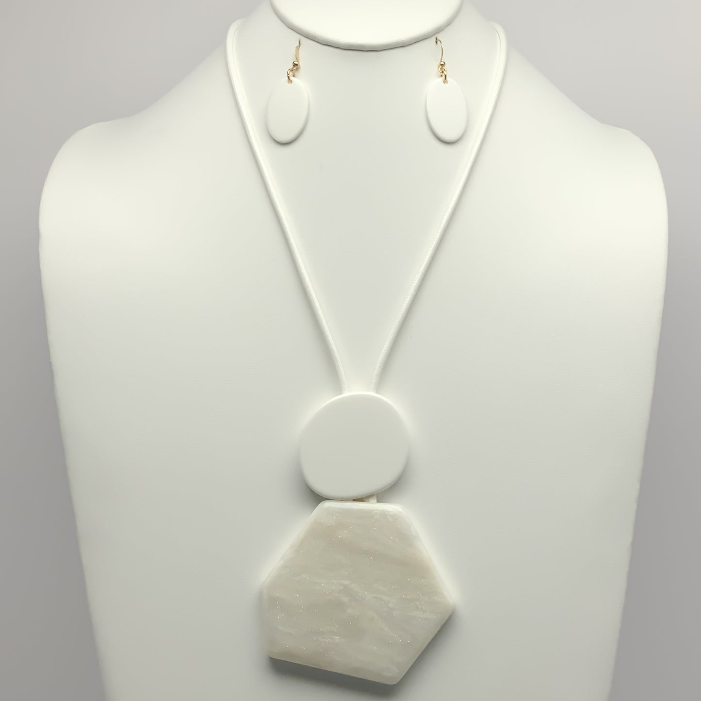 Lucite Shape Drop Necklace