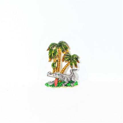 palm tree and alligator pin