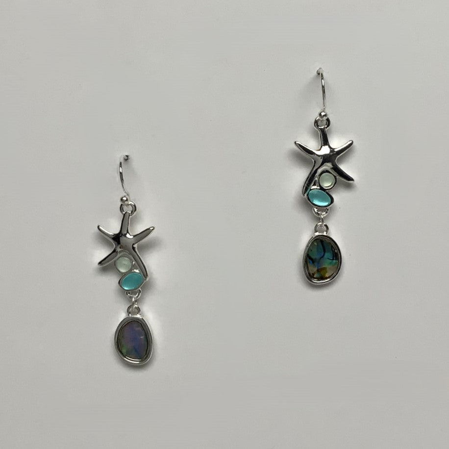 Starfish Enamel Dangle Earrings