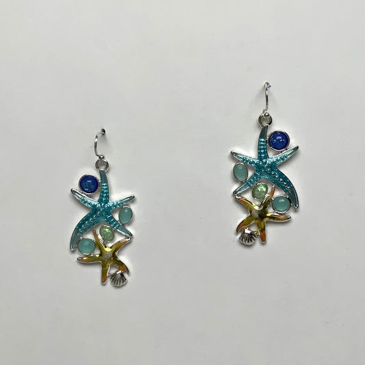 Starfish Seashell Earrings