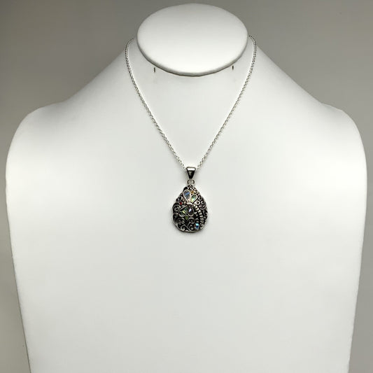 Teardrop Dragonfly Pendant Necklace