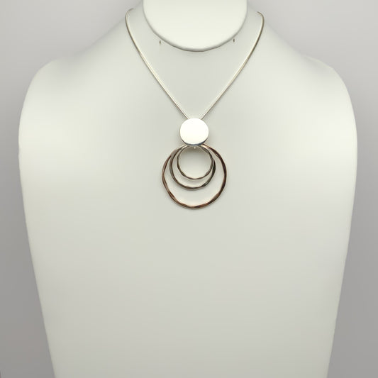 Triple Hoop Drop Necklace