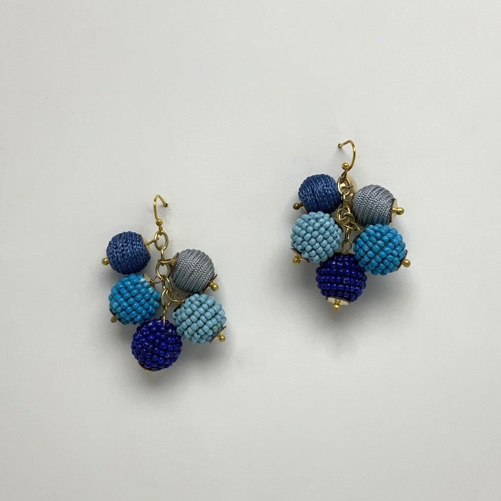 Beaded Cluster Earrings