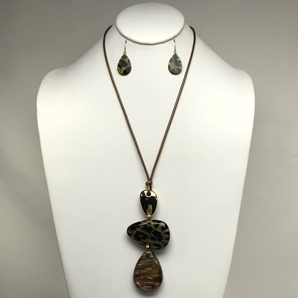 Lucite Drop Necklace