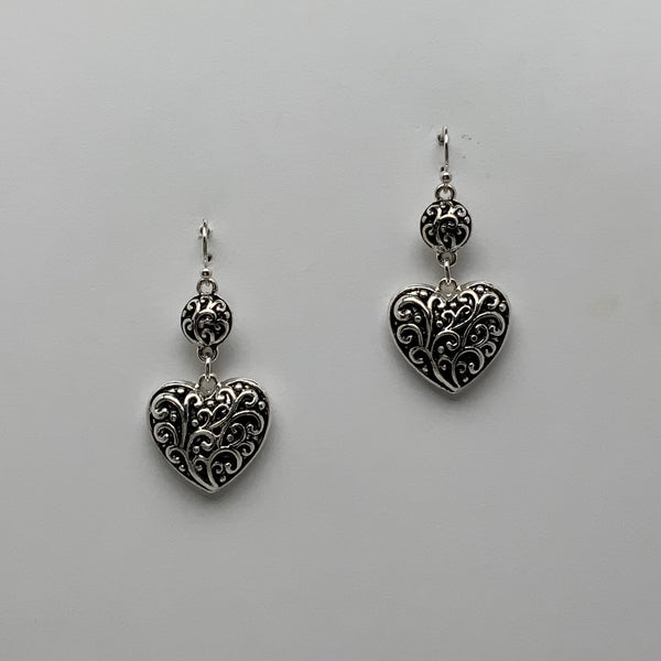 Western Heart Drop Earrings