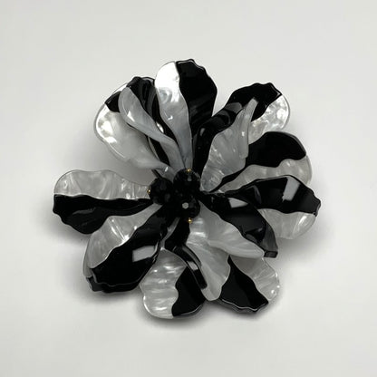 Curved Flower Lucite Pin