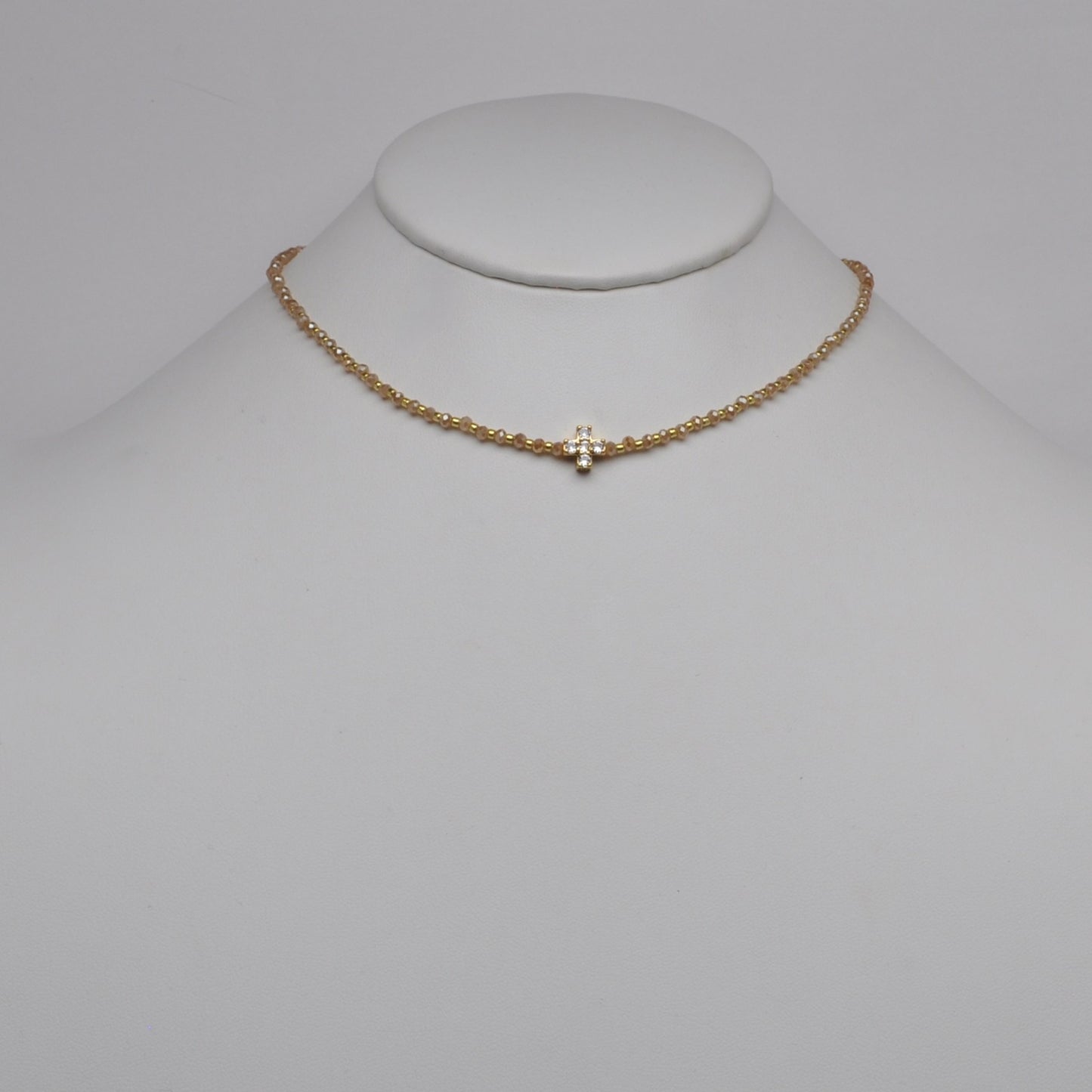 Crystal Cross Charm Necklace