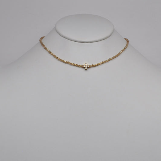 Crystal Cross Charm Necklace